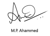 M.P Ahammed Signature